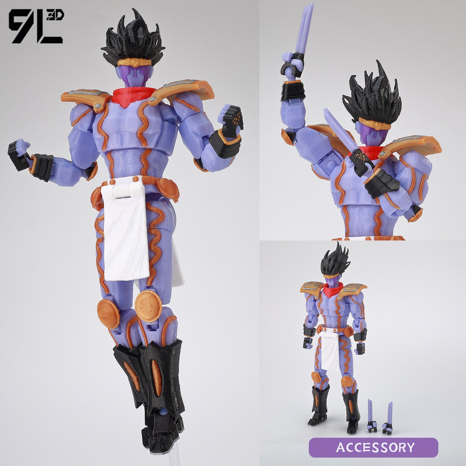 Low Poly Polygon 3D Printed Dynamic Figurines - Anime