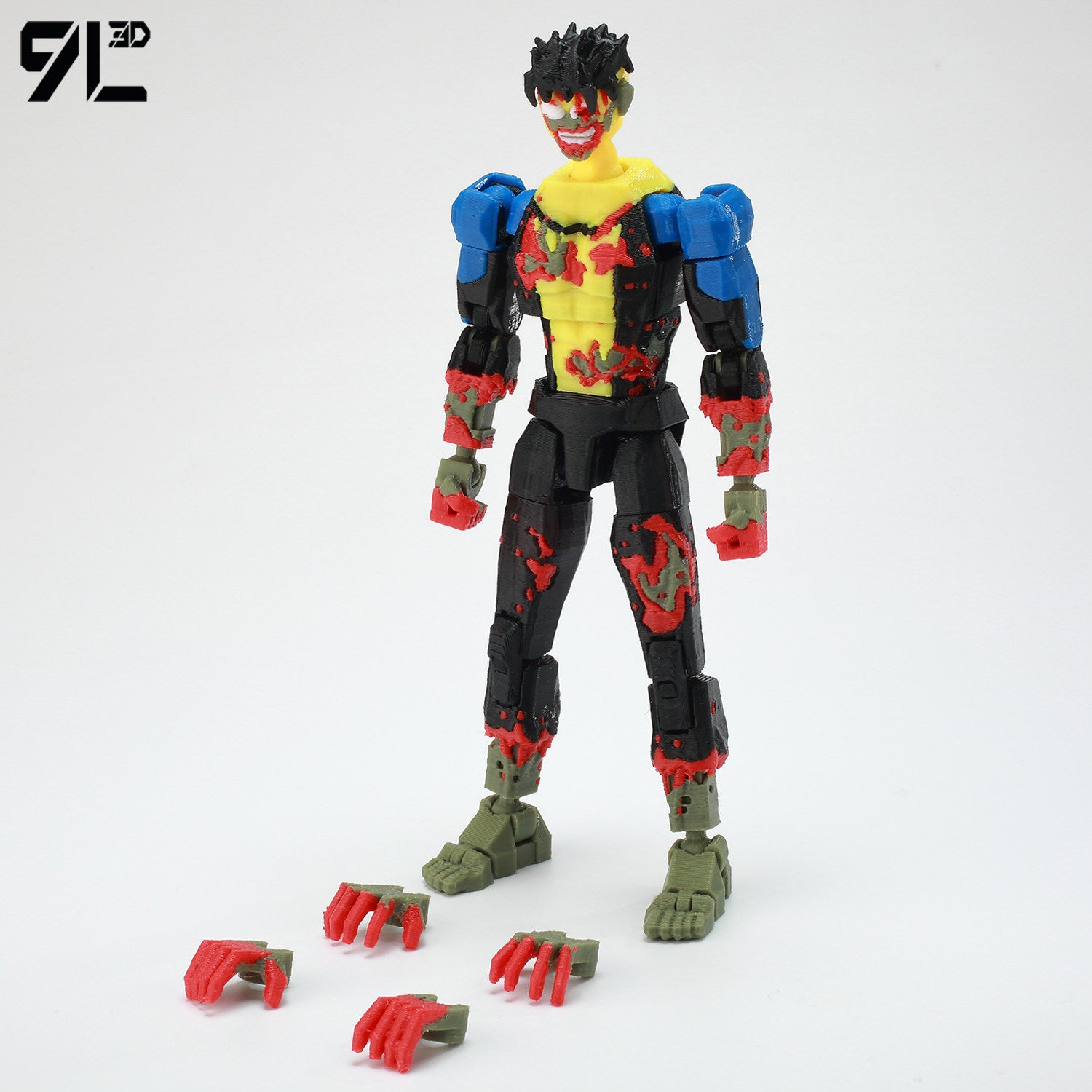 Low Poly Polygon 3D Printed Dynamic Figurines - Omni-man, Invincible, Immortal, RexSplode, Atom Eve, Season 4 / Comics