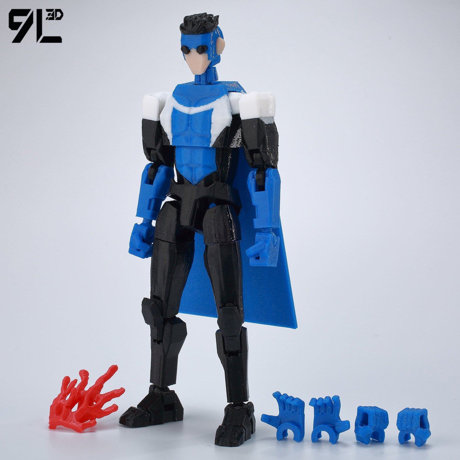 Low Poly Polygon 3D Printed Dynamic Figurines - Omni-man, Invincible, Immortal, RexSplode, Atom Eve, Season 4 / Comics