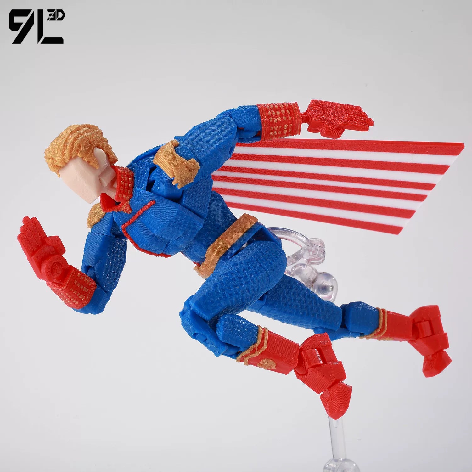 Low Poly Polygon 3D Printed Dynamic Figurines - The Boys Homelander