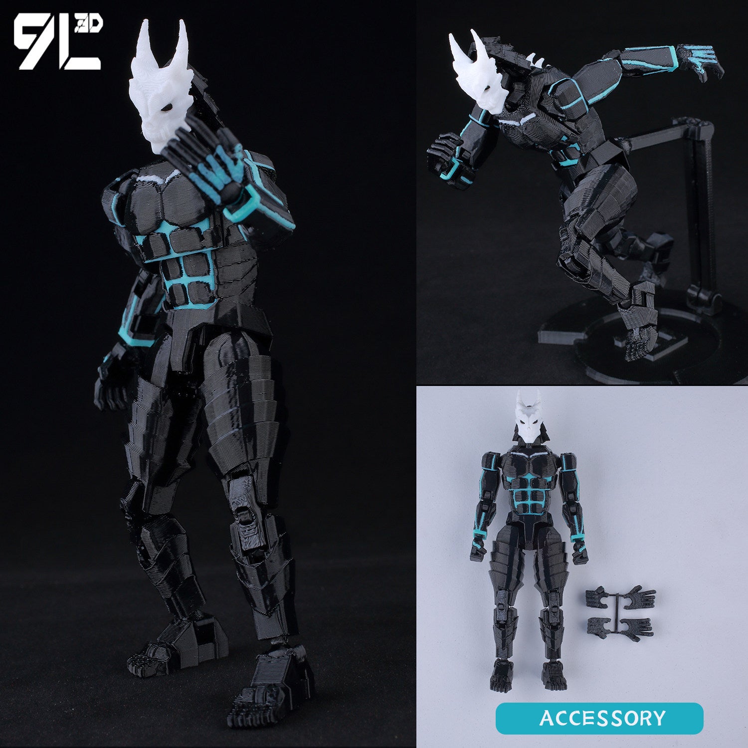 Low Poly Polygon 3D Printed Dynamic Figurines - Anime