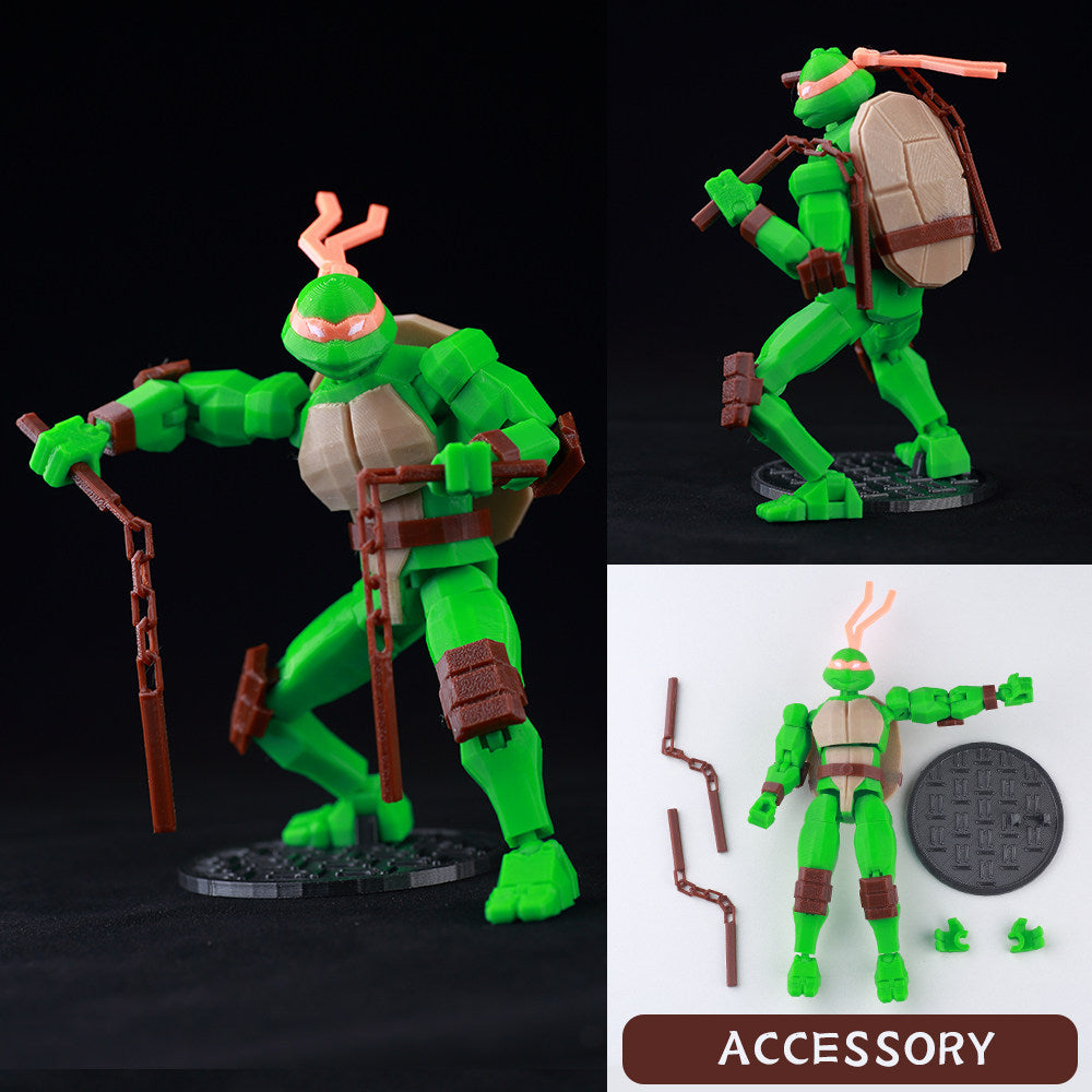 Low Poly Polygon 3D Printed Dynamic Figurines - Teenage Mutant Ninja Turtles TMNT