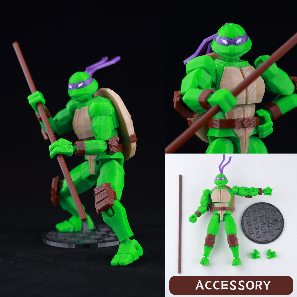 Low Poly Polygon 3D Printed Dynamic Figurines - Teenage Mutant Ninja Turtles TMNT