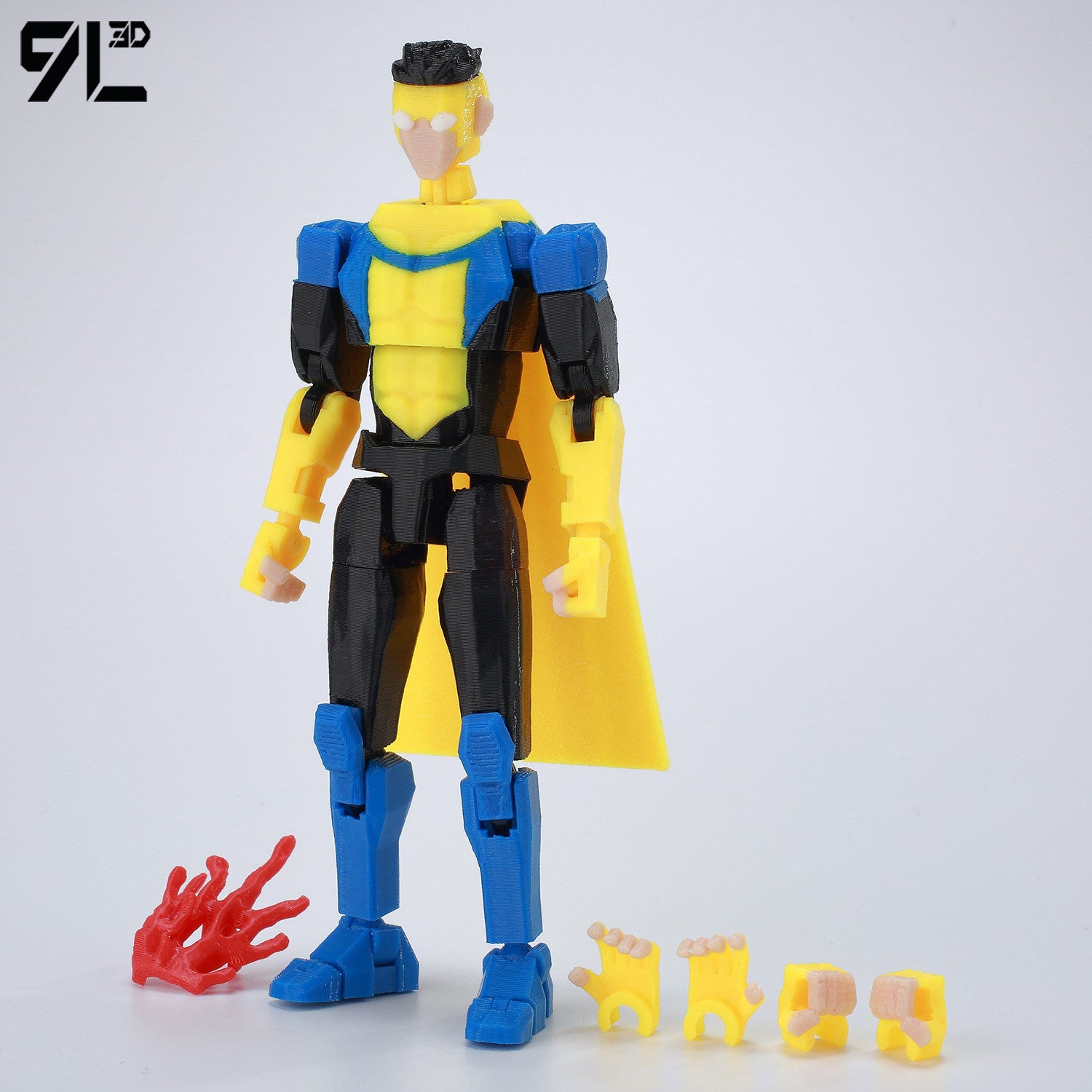 Low Poly Polygon 3D Printed Dynamic Figurines - Omni-man, Invincible, Immortal, RexSplode, Atom Eve, Season 4 / Comics