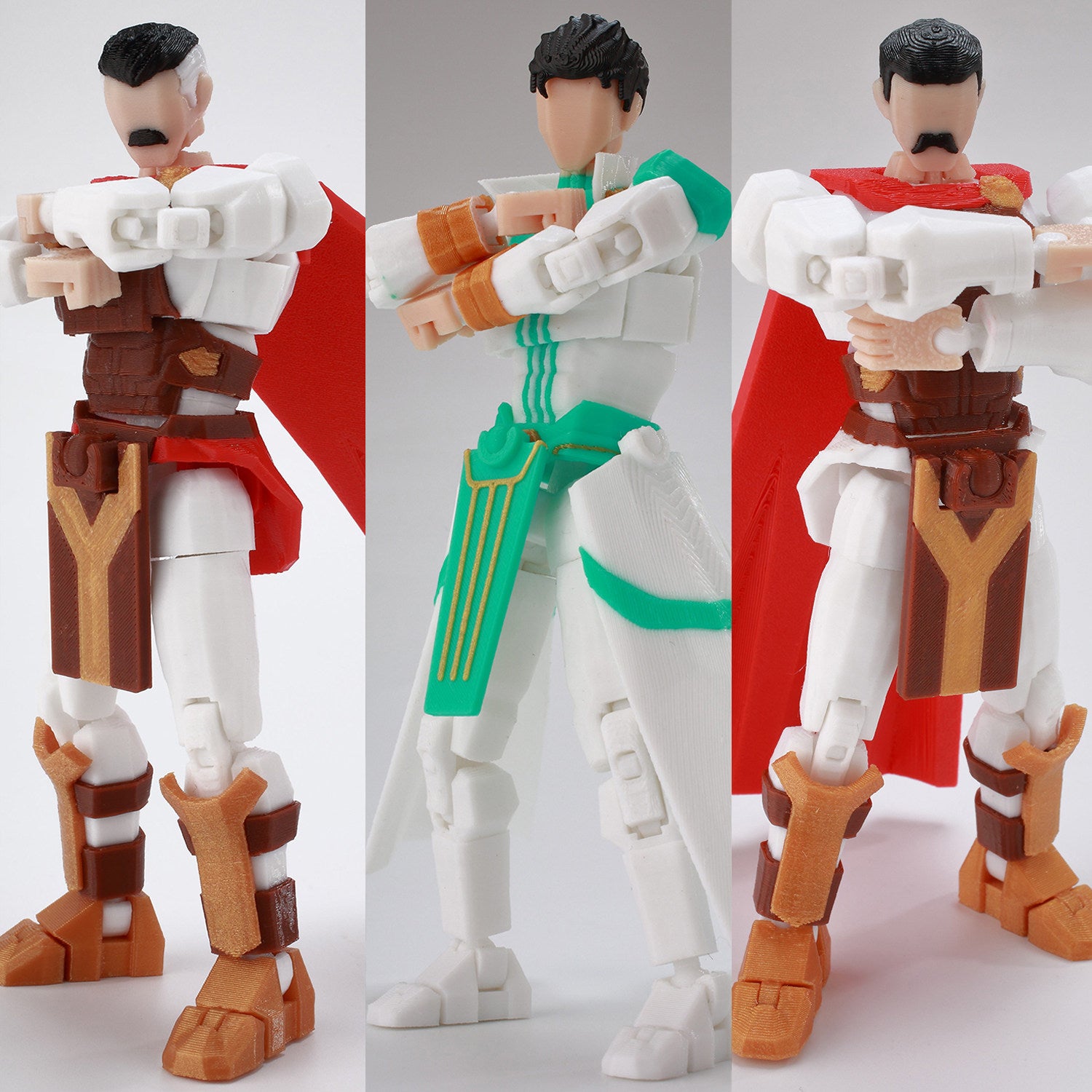 Low Poly Polygon 3D Printed Dynamic Figurines - Omni-man, Invincible, Immortal, RexSplode, Atom Eve, Season 4 / Comics