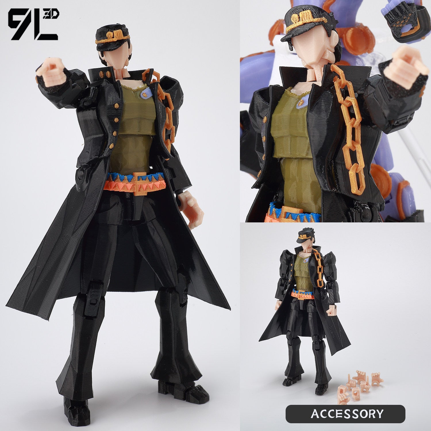 Low Poly Polygon 3D Printed Dynamic Figurines - Anime