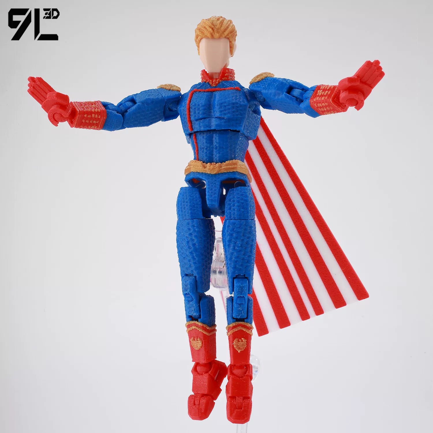 Low Poly Polygon 3D Printed Dynamic Figurines - The Boys Homelander