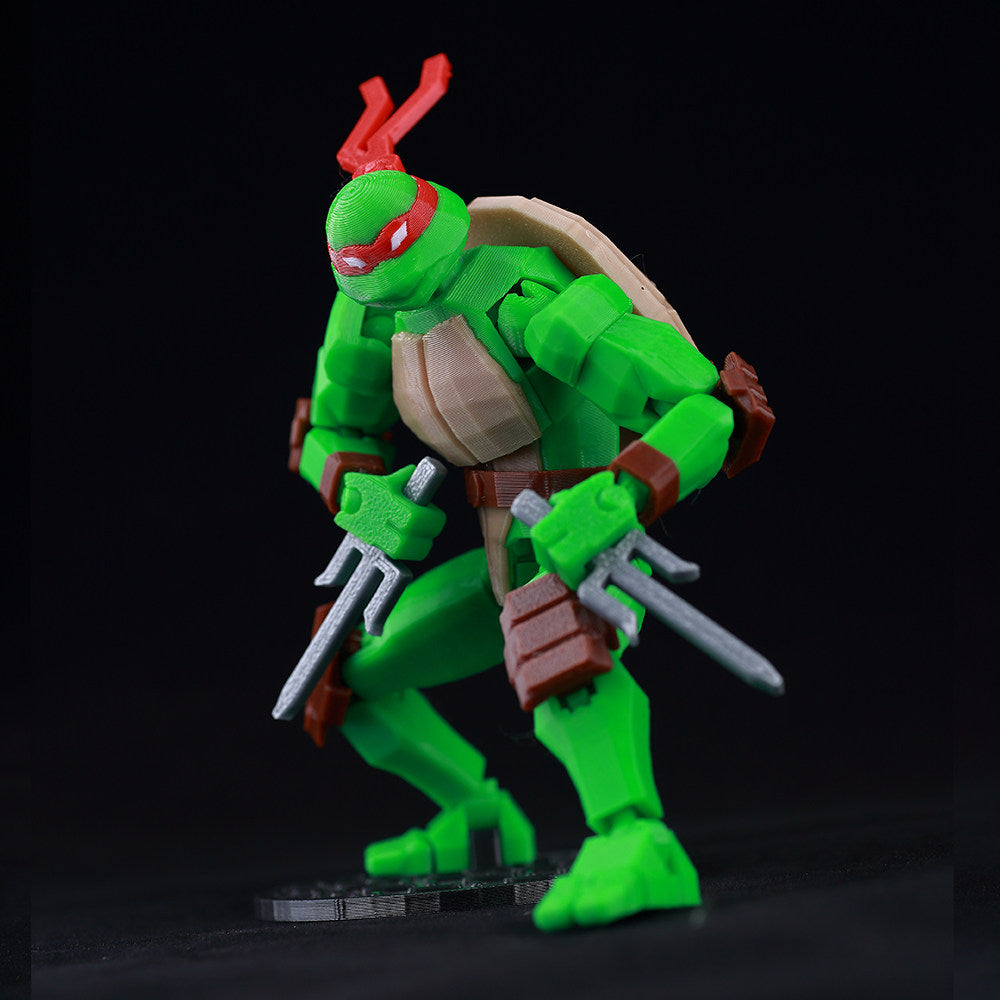 Low Poly Polygon 3D Printed Dynamic Figurines - Teenage Mutant Ninja Turtles TMNT