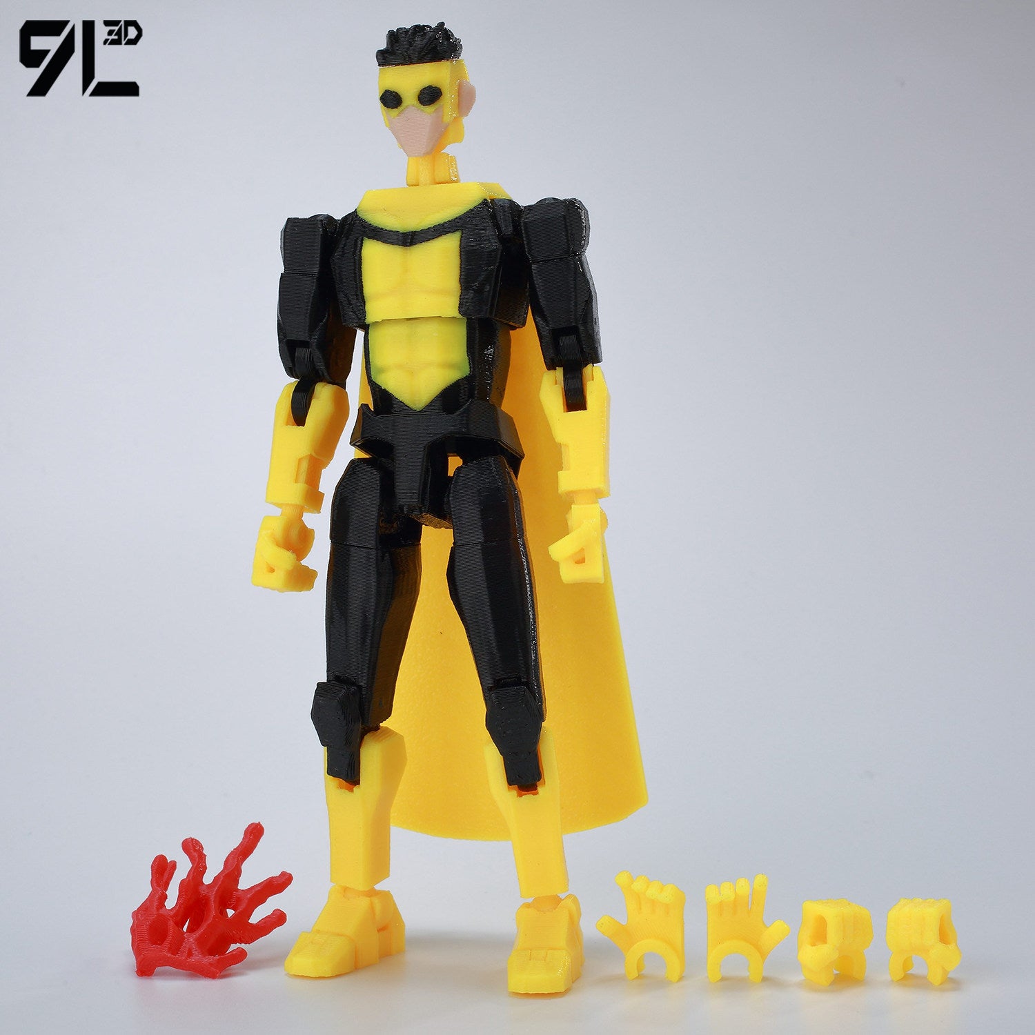 Low Poly Polygon 3D Printed Dynamic Figurines - Omni-man, Invincible, Immortal, RexSplode, Atom Eve, Season 4 / Comics