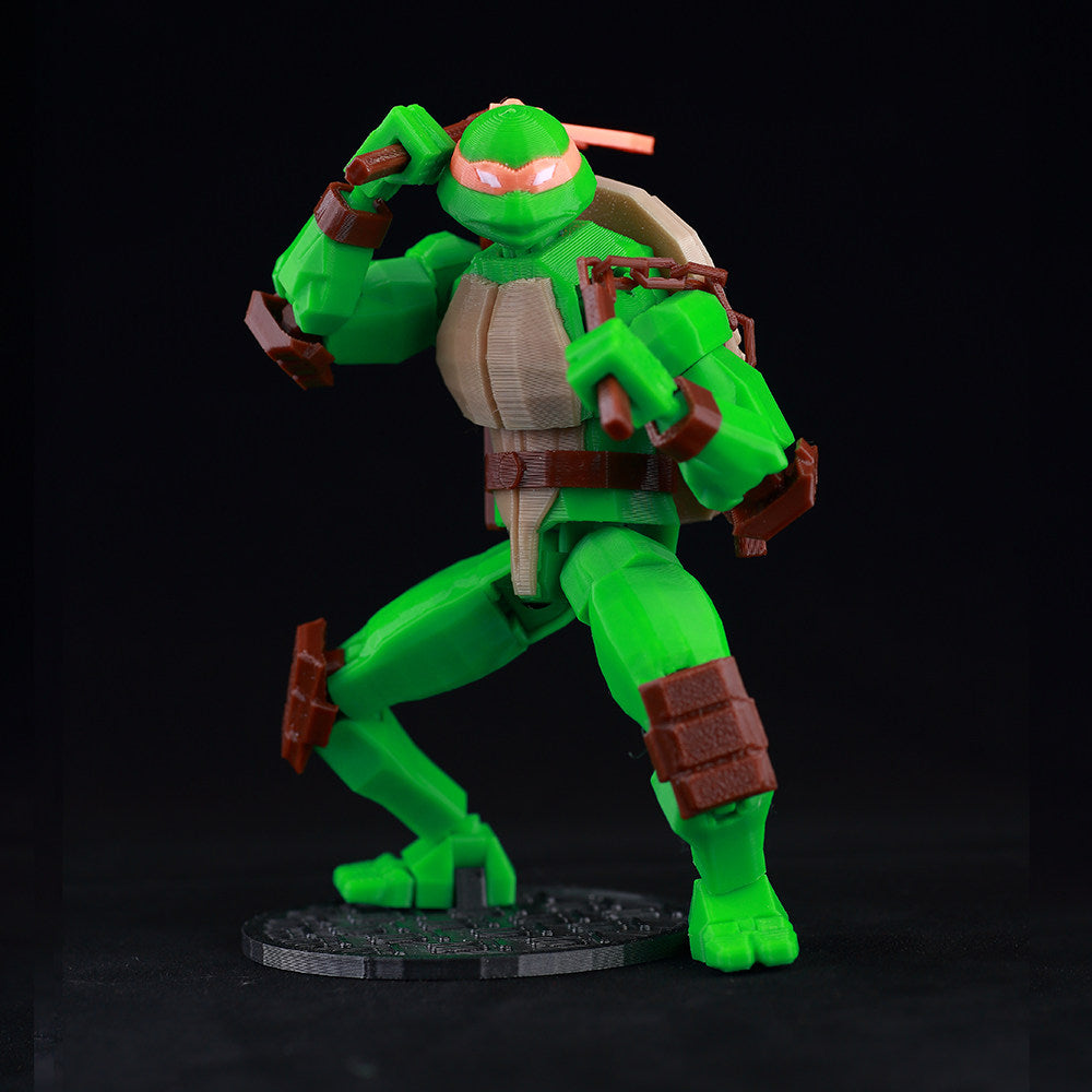 Low Poly Polygon 3D Printed Dynamic Figurines - Teenage Mutant Ninja Turtles TMNT