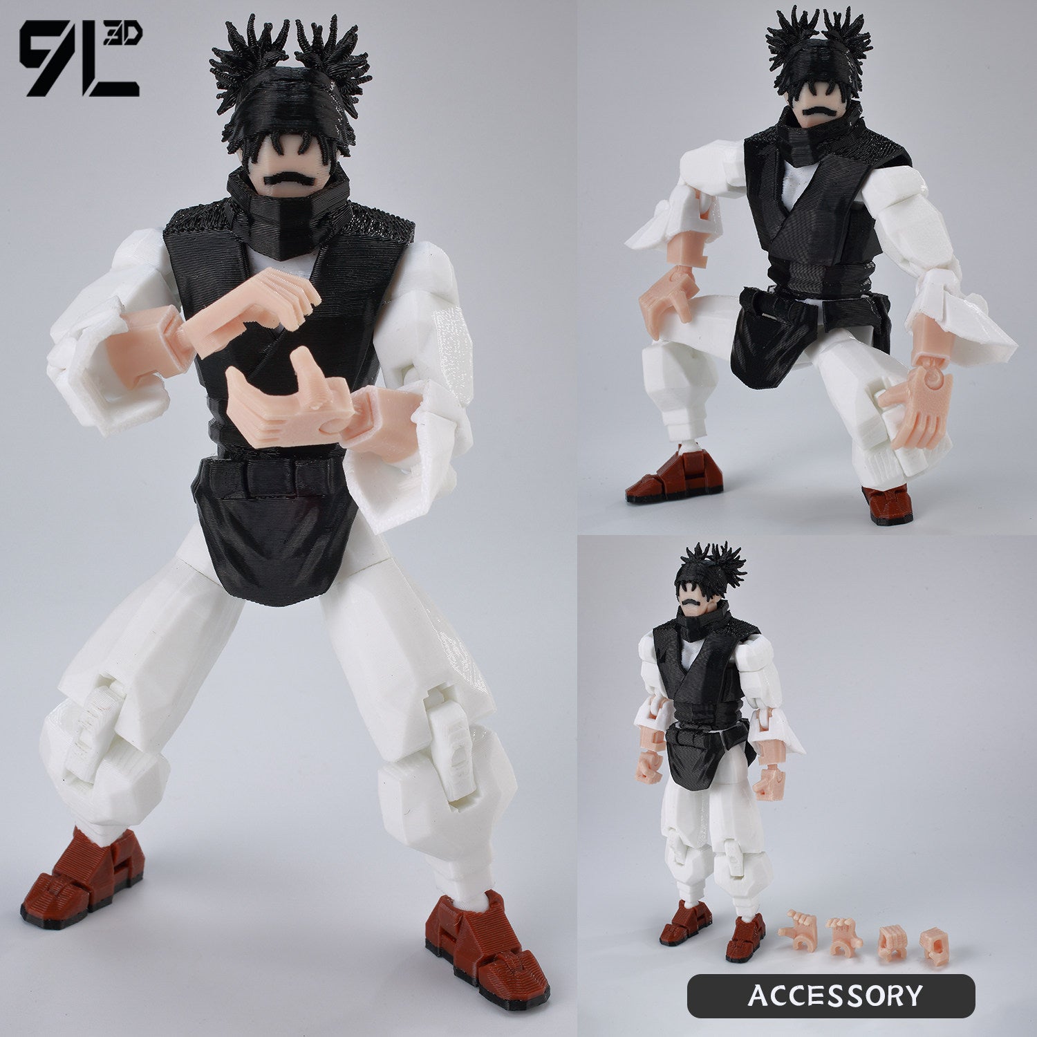 Low Poly Polygon 3D Printed Dynamic Figurines - Sukuna Gojo Toji Yuji Yuta JJK Jujutsu