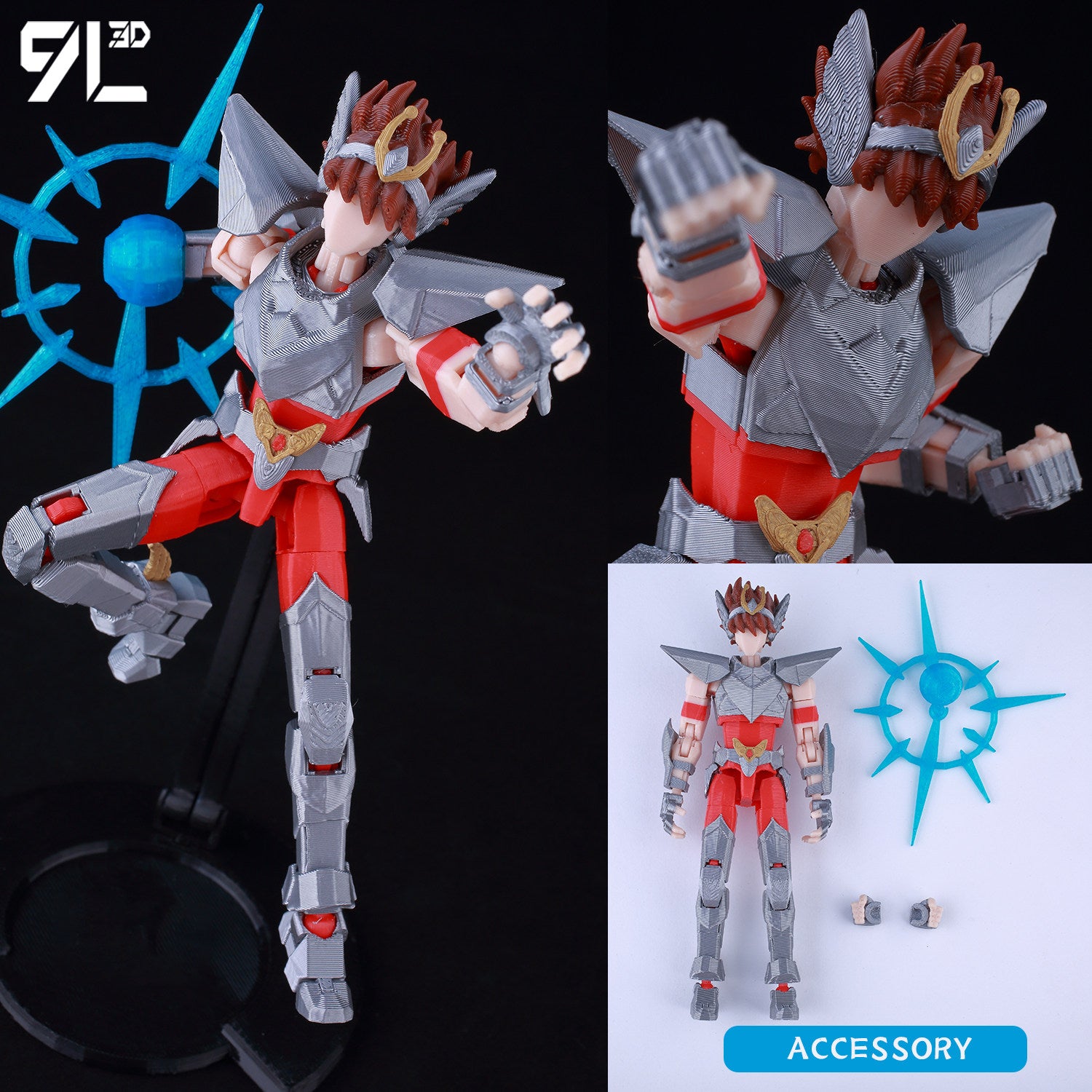 Low Poly Polygon 3D Printed Dynamic Figurines - Anime