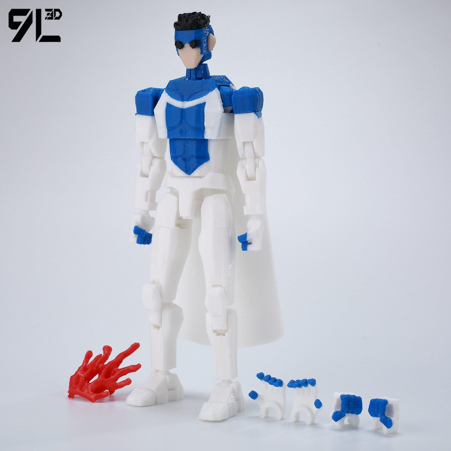 Low Poly Polygon 3D Printed Dynamic Figurines - Omni-man, Invincible, Immortal, RexSplode, Atom Eve, Season 4 / Comics