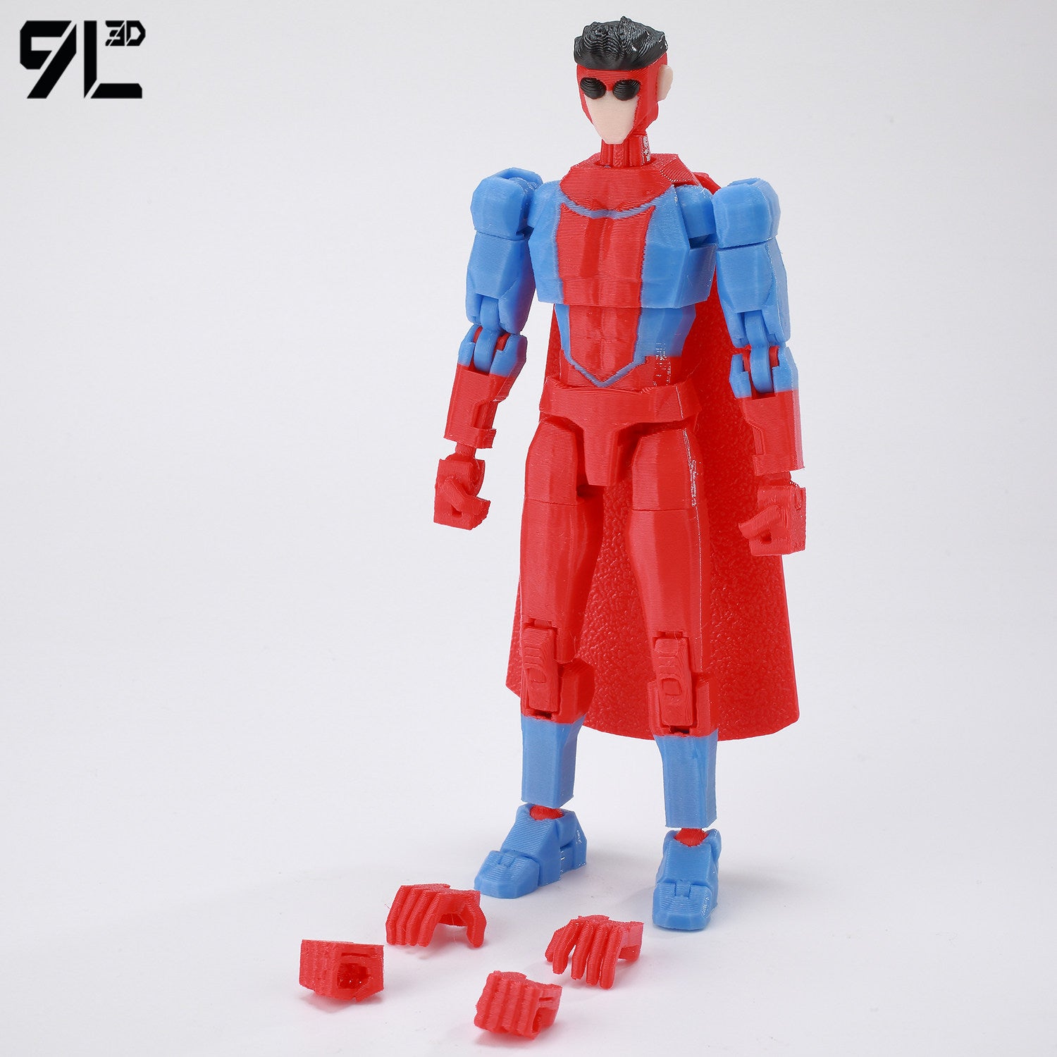 Low Poly Polygon 3D Printed Dynamic Figurines - Omni-man, Invincible, Immortal, RexSplode, Atom Eve, Season 4 / Comics