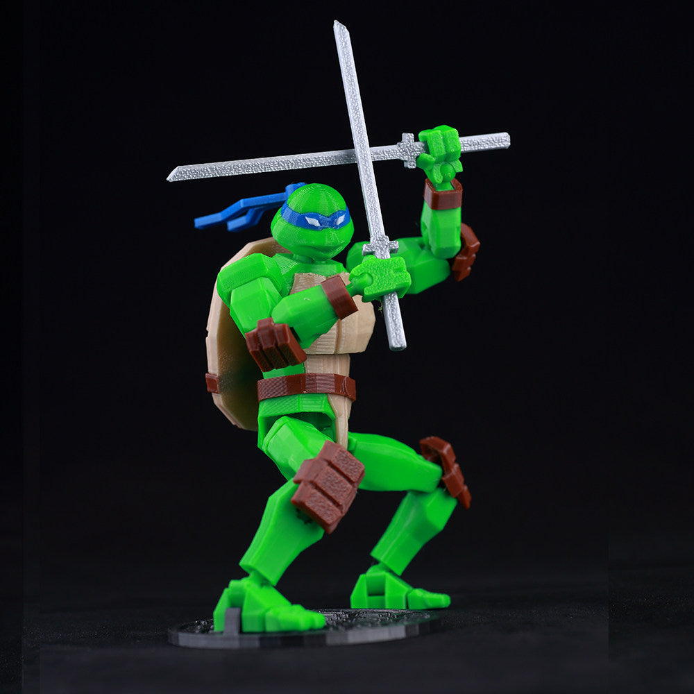 Low Poly Polygon 3D Printed Dynamic Figurines - Teenage Mutant Ninja Turtles TMNT