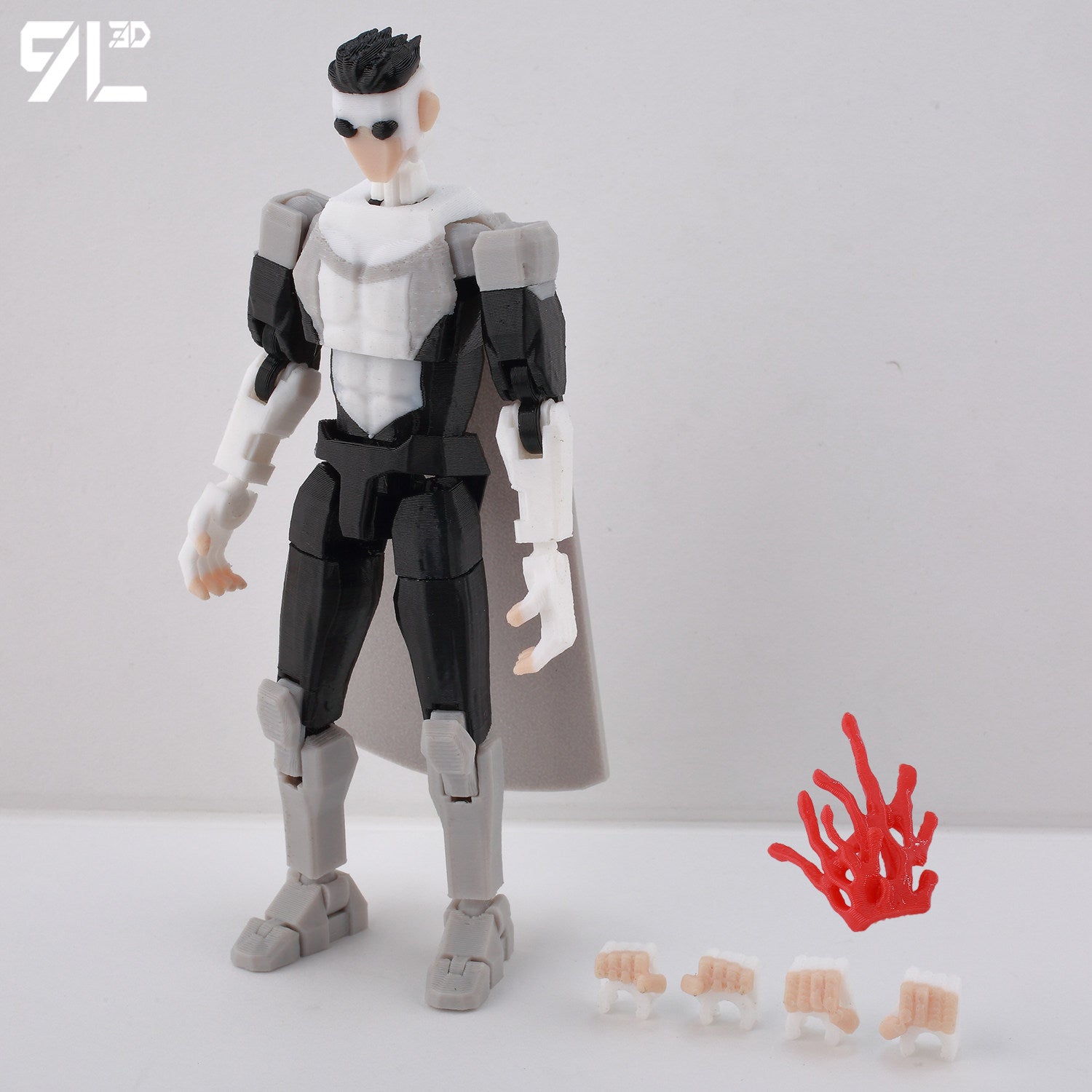 Low Poly Polygon 3D Printed Dynamic Figurines - Omni-man, Invincible, Immortal, RexSplode, Atom Eve, Season 4 / Comics