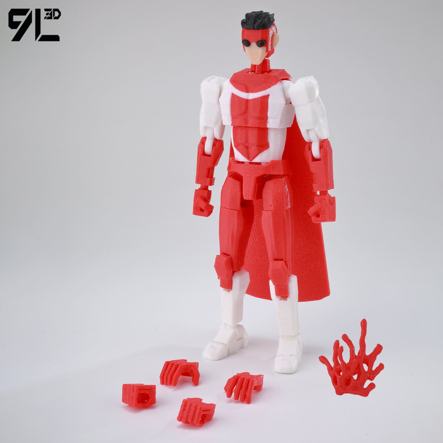 Low Poly Polygon 3D Printed Dynamic Figurines - Omni-man, Invincible, Immortal, RexSplode, Atom Eve, Season 4 / Comics