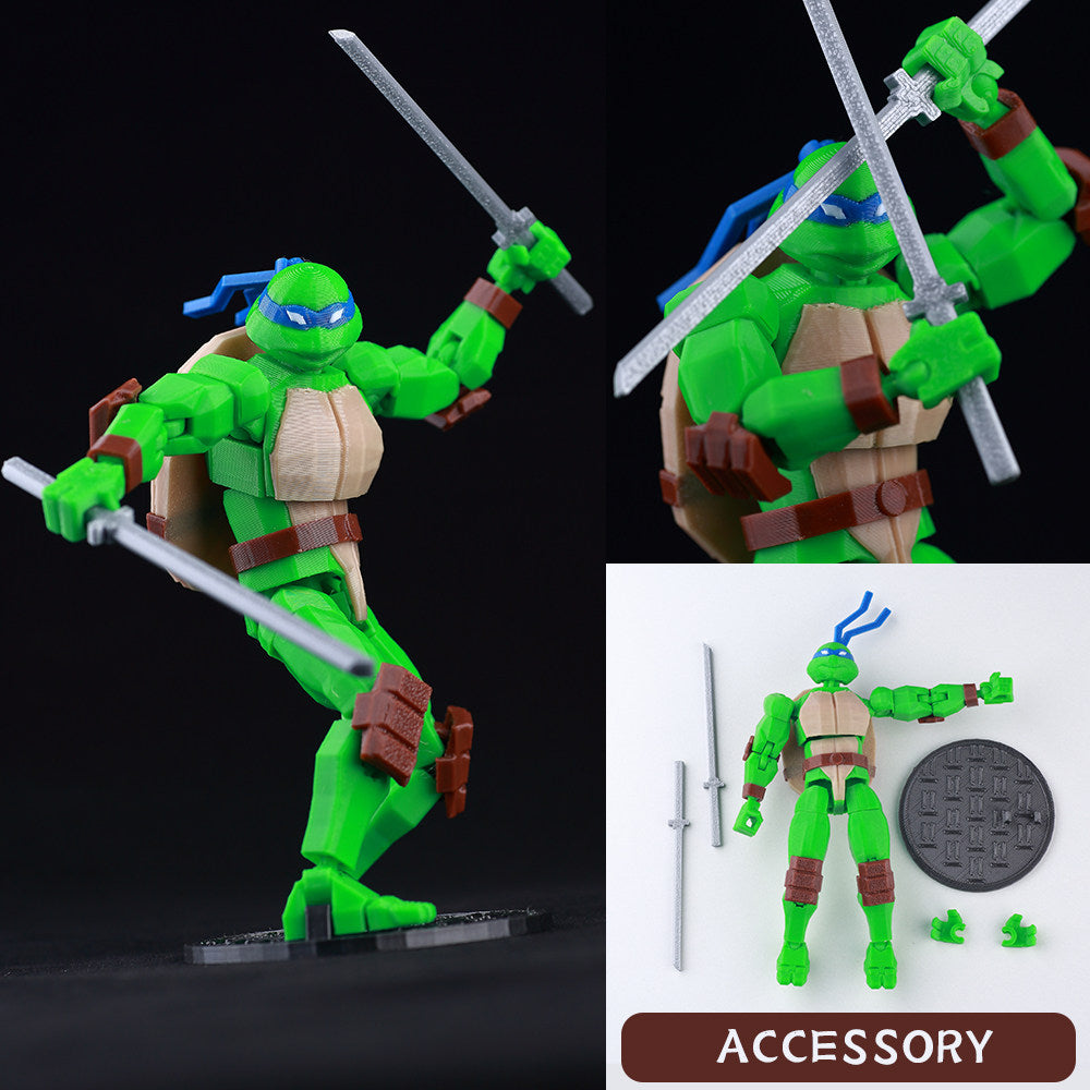Low Poly Polygon 3D Printed Dynamic Figurines - Teenage Mutant Ninja Turtles TMNT