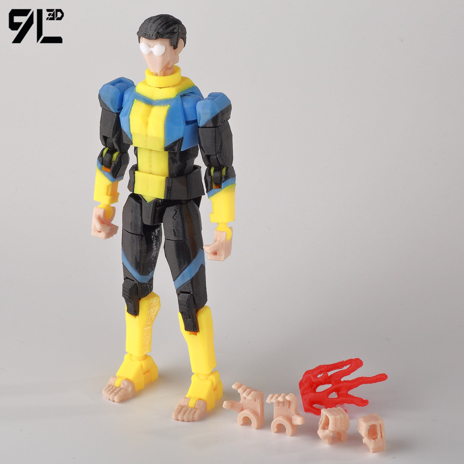 Low Poly Polygon 3D Printed Dynamic Figurines - Omni-man, Invincible, Immortal, RexSplode, Atom Eve, Season 4 / Comics