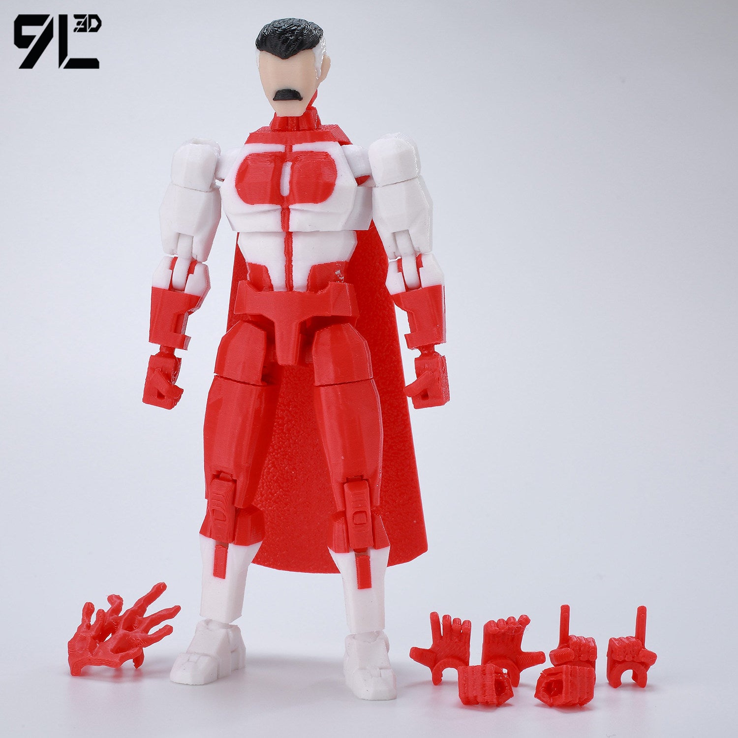 Low Poly Polygon 3D Printed Dynamic Figurines - Omni-man, Invincible, Immortal, RexSplode, Atom Eve, Season 4 / Comics