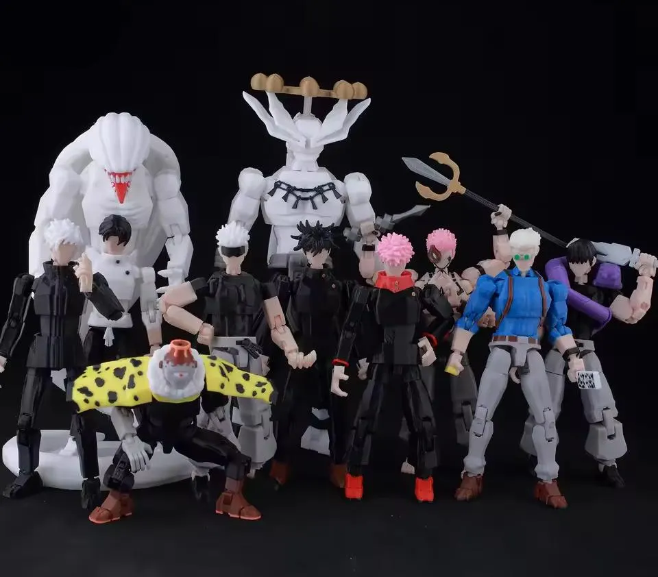 Low Poly Polygon 3D Printed Dynamic Figurines - Sukuna Gojo Toji Yuji Yuta JJK Jujutsu